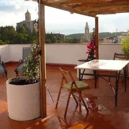 Apartamento Con Increibles Vistas Y Terraza Girona Exterior photo